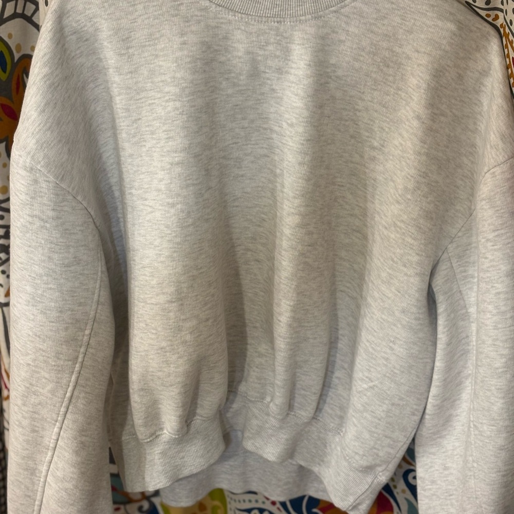 Zara Light Gray Cropped Crewneck